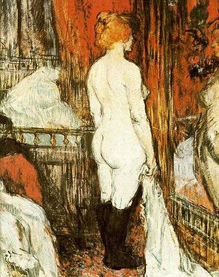 Weiblicher akt vor der Spiegel, Henri de toulouse-lautrec